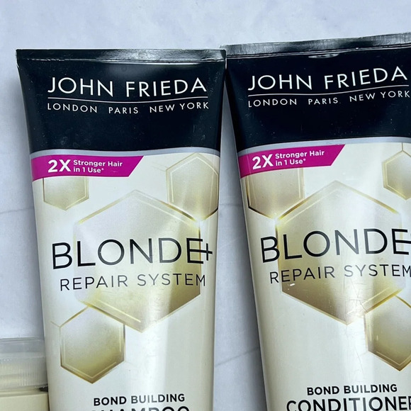John Frieda Blonde+ Bond Building 3 Piece Set pre Shampoo, Shampoo, &Conditioner - Picture 6 of 12